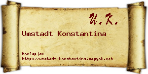 Umstadt Konstantina névjegykártya